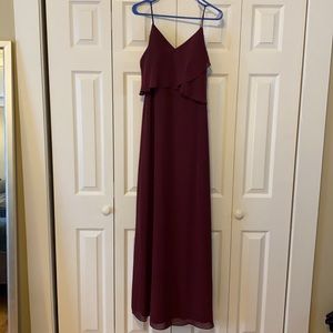 Maroon JB Bridesmaids Dress